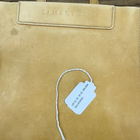 Vtg Lamarthe Women BackPack Handbag Tan Leather